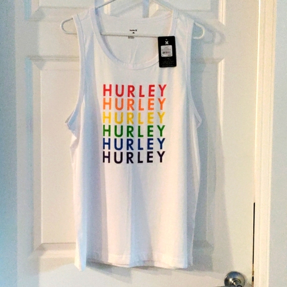🏳️‍🌈🆕WT🌈PRIDE HURLEY🤘🤟 JERSEY SLEEVELESS TANK🫶🏼MED.❤️‍🔥🪅♾️🌈🏳️‍🌈 - Picture 1 of 4